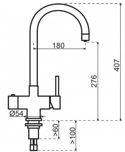 selsiuz-kraan-copper-koper-rond-single-boiler-tekening